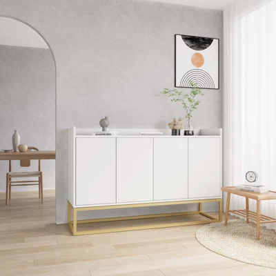 White Modern Sideboard, Entryway Dining Room