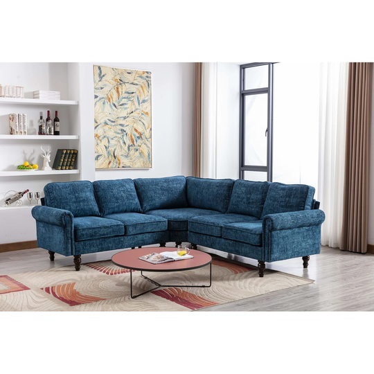 Modern Polyester Sectional Sofa For Living Room