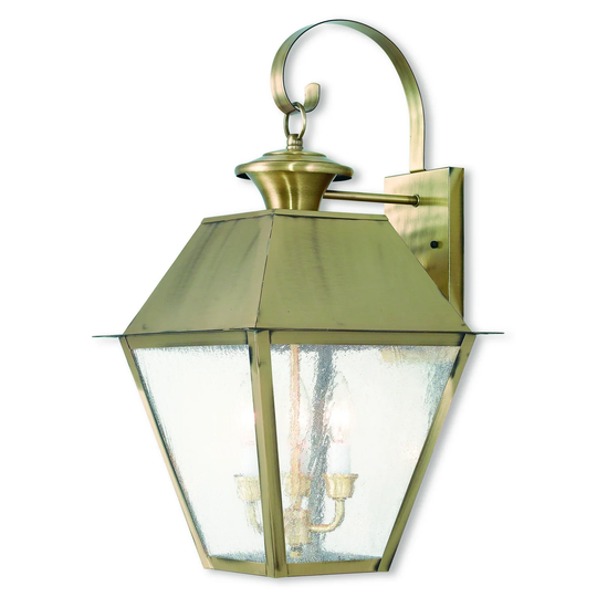 Giuseppe Lighting Three Light Outdoor Wall Lantern Mansfield Antiqu - Exact Size