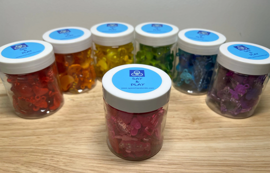 Color Sort-Color Sort Trinkets-Color Match-Speech Therapy Mini Objects-Color Category Objects-Rainbow Play - Sensory Play-Montessori