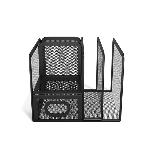 TRU RED 5-Compartment Matte Black Wire Mesh Accessory Holder - 5.11" x 6.29" x 5.9"