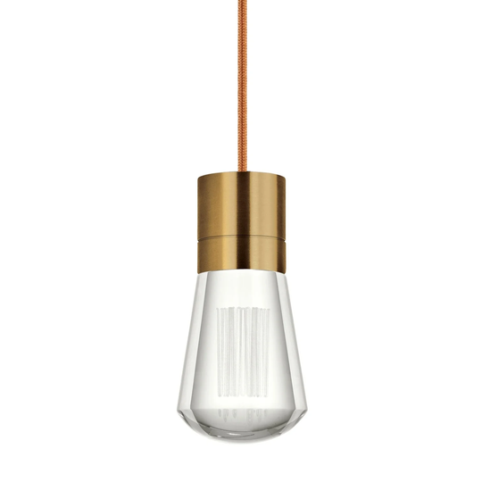 Tech Lighting Alva 4" Wide LED Mini Pendant with Purple Cord -
