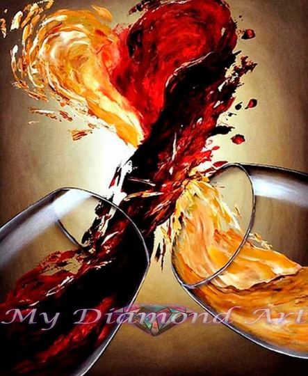 5D Diy My Diamond Art | Love Wine Painting Kit | New