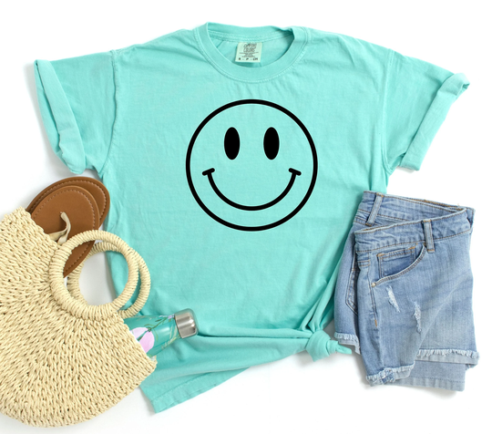 Comfort Colors Smiley Face Shirt Tshirt Color Minimalist Summer Shirts