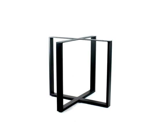 Rectangular Dining Table Base/Marble/Granite/Round Top/Pedestal Base/Satin Black Powdercoat Finish/2.5 X 1 Steel/Choose Exact Height/Width