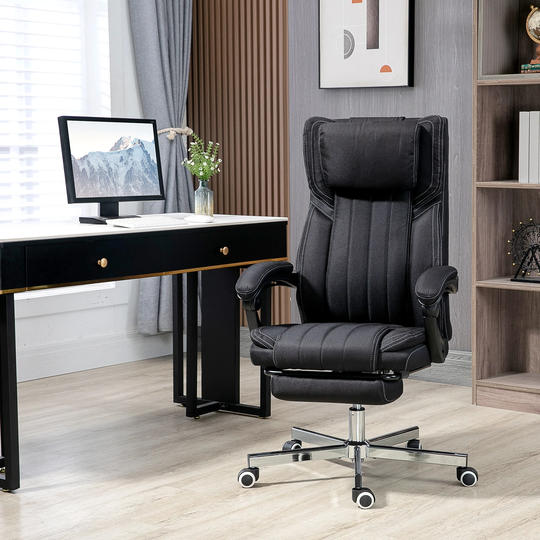 Vinsetto High-Back Vibration Massage Office Chair, Reclining Computer Chair with 360 Degree Swivel Wheels and Adjustable Height
