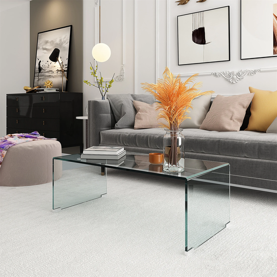 Whole Tempered Glass Coffee Table Clear Table Transparent Coffee Table