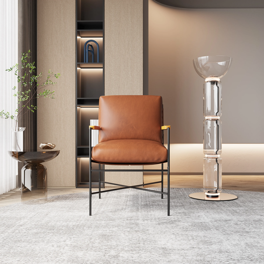 Modern Design Accent Chair with Thick Padded Backrest and Seat Cushion