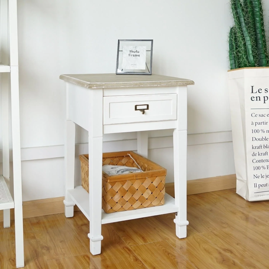 Porch & Den Gatto Accent Side End Table w/ drawers