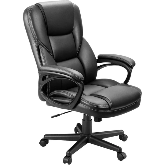 Furniwell Faux Leather High-Back Executive Office Chair