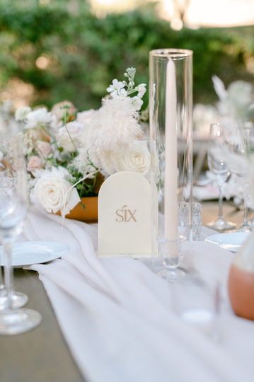 Wedding Table Numbers, Acrylic Arch Acryilc Signs