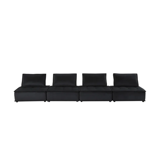 Anna Velvet 4-Seater Modular Sofa