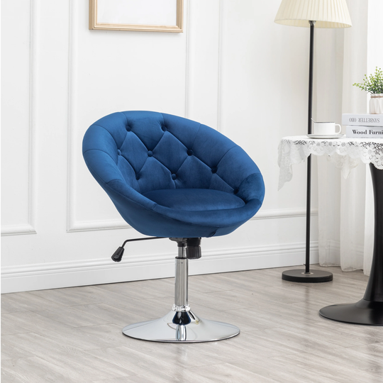 Roundhill Furniture Noas Velvet Upholstered Tufted Back Swivel Accent Chair