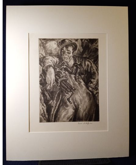 Irwin D. Hoffman | American 1901-1989 "Miner At Rest", Etching, 1937, Signed in Pencil, | Free Shipping