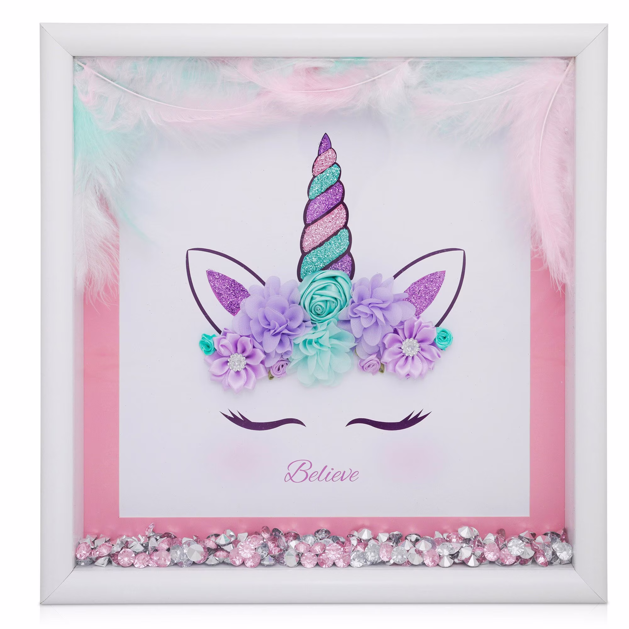 Diy Unicorn Picture Frame Gifts For Girls Bedroom Decor Arts & Crafts Kit Kids - Toys Birthday With Unicorns Art Kits