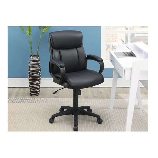 Classic Look Extra Padded Cushioned Black Office Chair