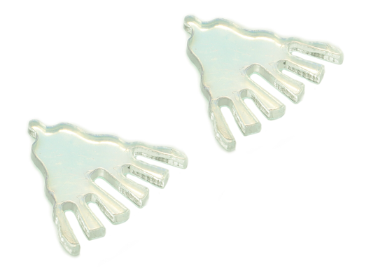 Colorful Acrylic Palm Earring Charms - Pendant Jewelry Making Supplies Color Codea575 20.26x18.28x1.7mm Ac2234-A575