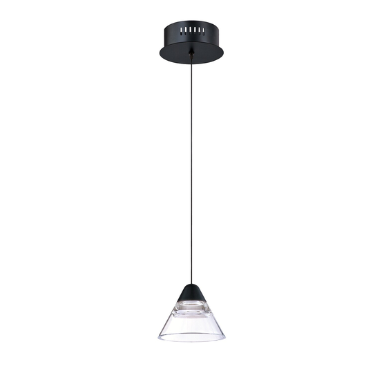 GEO 1-Light Clear Acrylic LED Pendant
