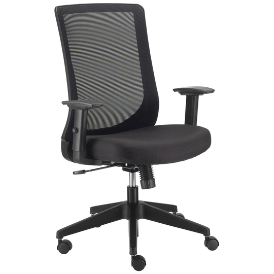 Mesh Back Office Chair, Fabric, Black - 28.8"L x 26"W x 11.2"H