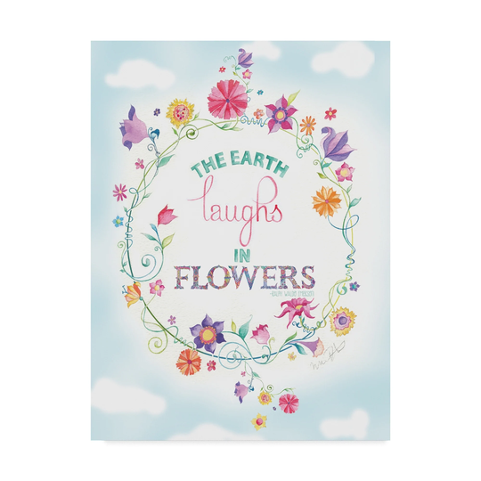 Green Girl Canvas 'Earth Laughs' Canvas Art - Multi-color