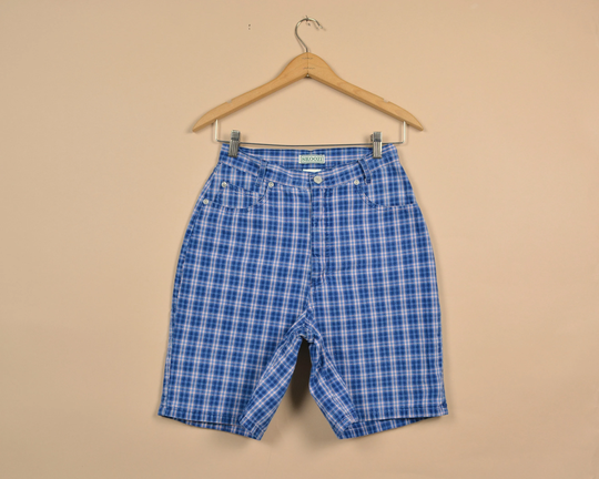 Skoozi Size 25 Plaid Long Vintage Shorts