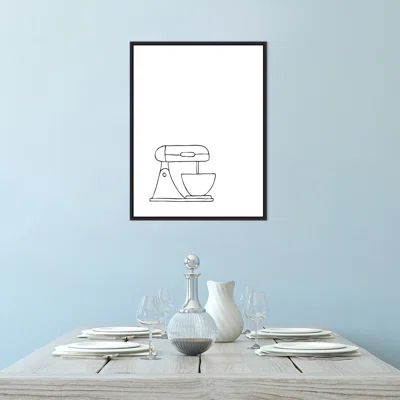 Simply Stand Mixer by Amanti Art Portfolio - Picture Frame Drawing Print on Canvas