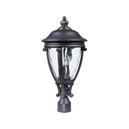 Maxim Bronze Metal Shade Camden 3-light Outdoor Pole/ Post Mount Light