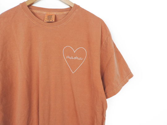 New Mama Heart Comfort Colors T-Shirt // Size S-3xl You Pick Color &