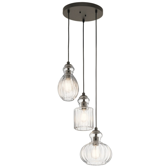 Kichler Lighting Riviera Collection 3-light Olde Bronze Pendant