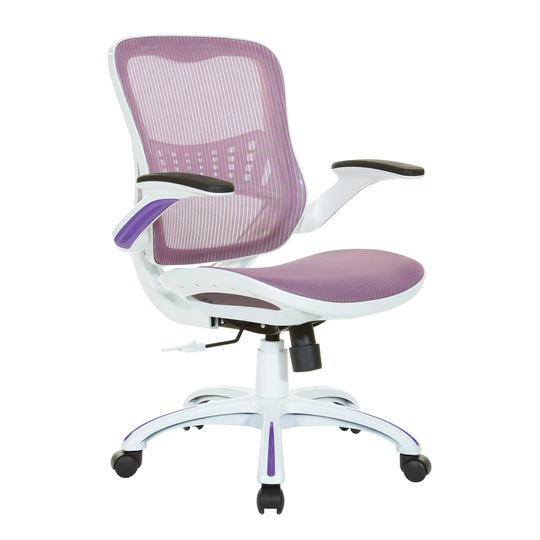 OS Home and Office Furniture Model Riley Office Chair with Purple Mesh Seat and Back