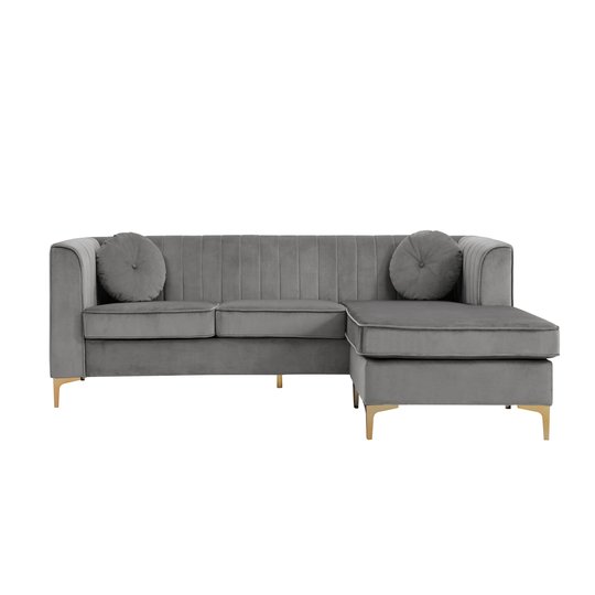 Chic Home Britannia Velvet Upholstered Modular Sectional Sofa