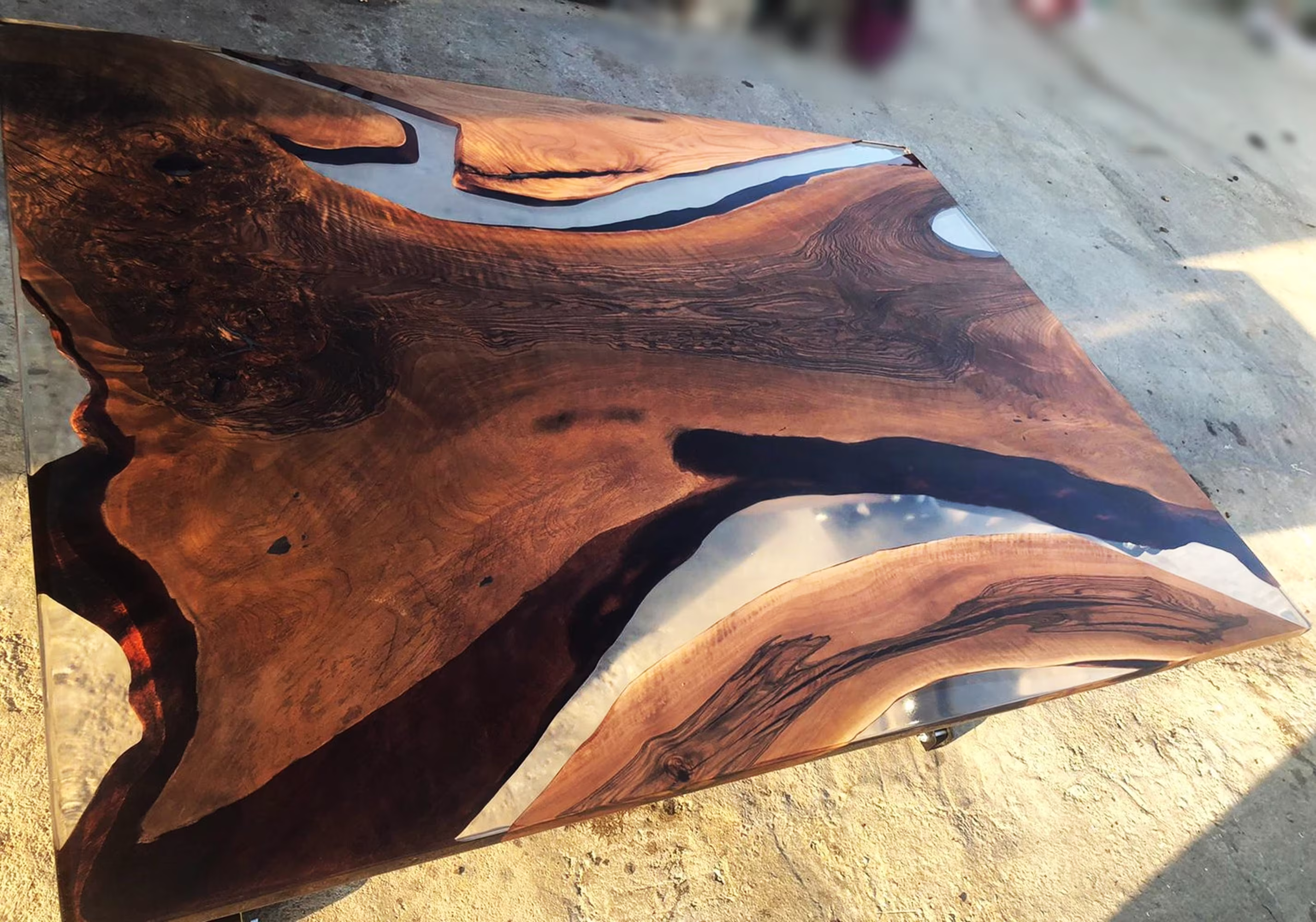 Epoxy Table, Resin Custom Made Epoxy, Dining Industrial Base Table