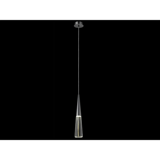 Avenue Lighting Encino Collection gun metal aluminum and crystal pendant. - 3