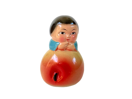 Vintage Baby Pencil Sharpener~ On An Apple~ Never Used~ Kitsch Office Decor