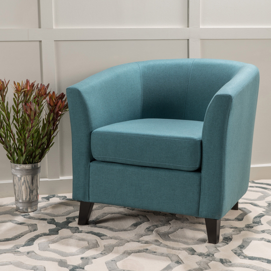 Fabric Club Chair, Single Sofa for Living Room - Dark Teal