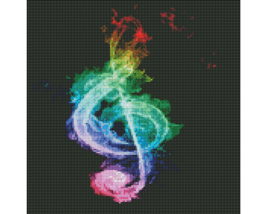 Full Drill Round Crystal Diamond Painting Kit 5D Music Cross Stitch Paint Dotz Gift For Her, 40x40cm