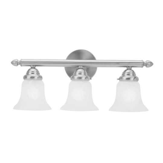 Livex Lighting Neptune Brushed Nickel 3-light Bath Light - Silver