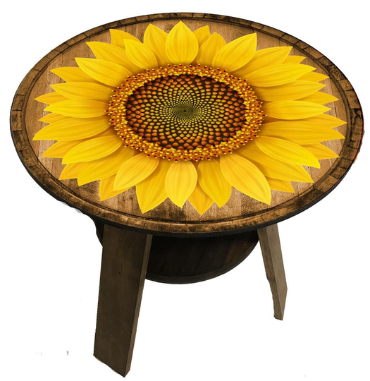 Sunflower Table | Decor Cofee Farm House Modern Wood Gift For Her