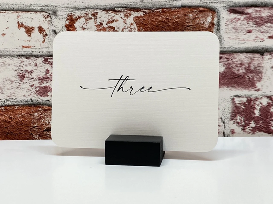 Table Numbers Modern Script | 3.5 X 5