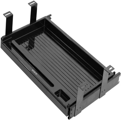 Vivo Black 17" Mounted Sliding Under Desk Slim Pull-Out Pencil Drawer