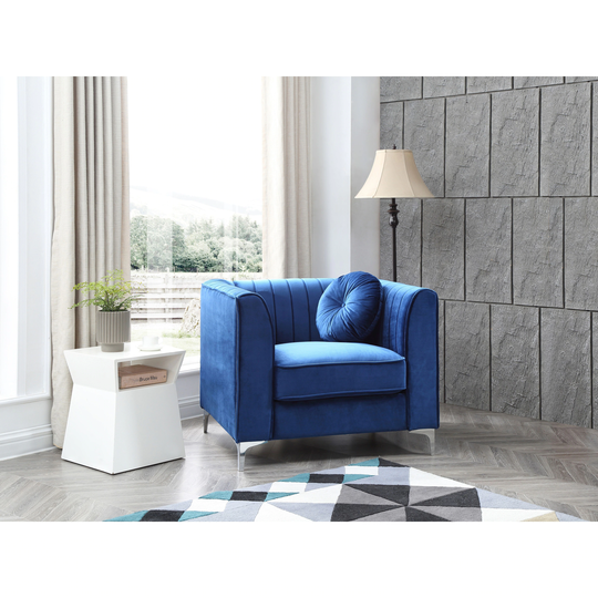 Delray Velvet/ Microsuede Chair