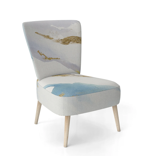 Designart 'Abstract Drift V2' Upholstered Glam Accent Chair