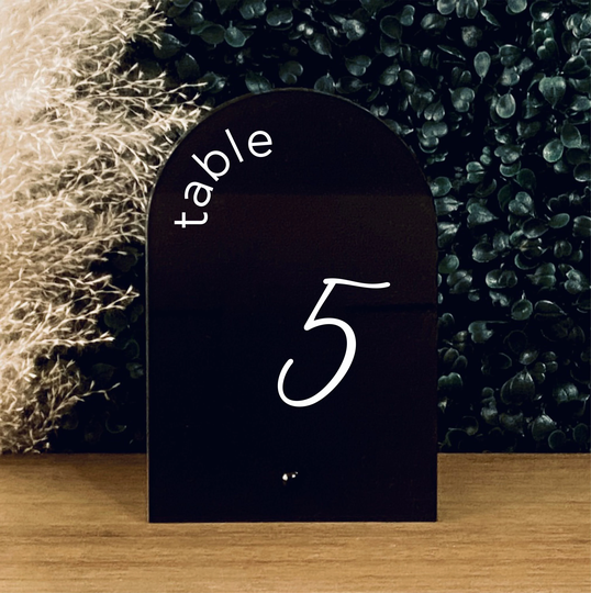 Wedding Table Numbers With Stand || Clear Acrylic Calligraphy Signage Rustic Number 03-040-023