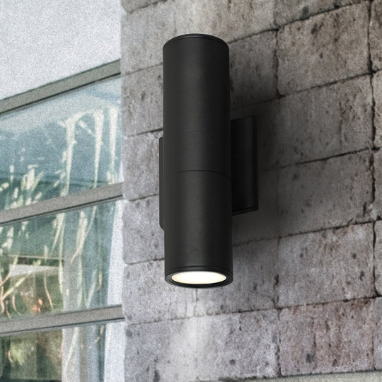 MW Lighting LED Cylinder Up-Down Light, 1400 Lumens, White Finish