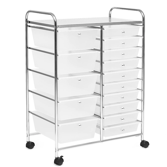 15 Drawer Rolling Storage Cart Storage Drawer Trolley
