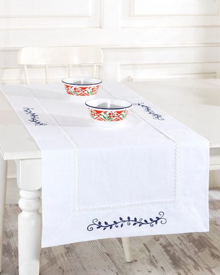 Linen Table Runner, Rustic 100% Cotton, Original Turkish Home Decor, Farmhouse Housewarming Gift, Boho