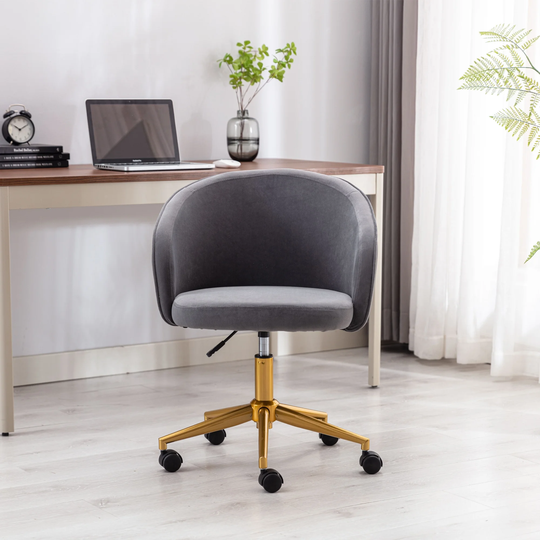 Computer Desk Chair ,Velvet Accent Armchair,Adjustable Swivel Task Stool