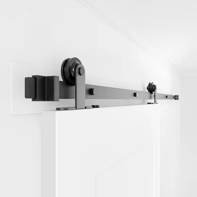 LAZ Top Mount Sturdy Sliding Barn Door Hardware Kit