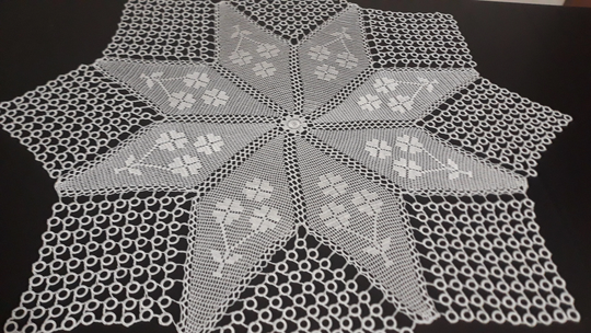 Big Table Centerpiece, Tea Cover, Crochet Doily, Handmade Tablecloth, Lace Knitted Doily, Floral Pattern Tablecloth