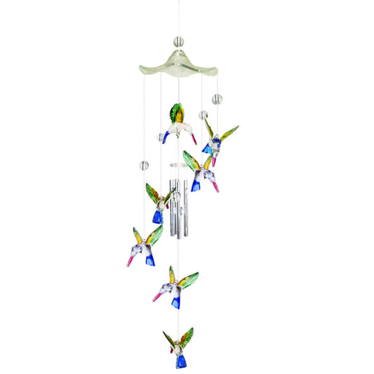 Colorful Hummingbird Wind Chime - Multi-Color